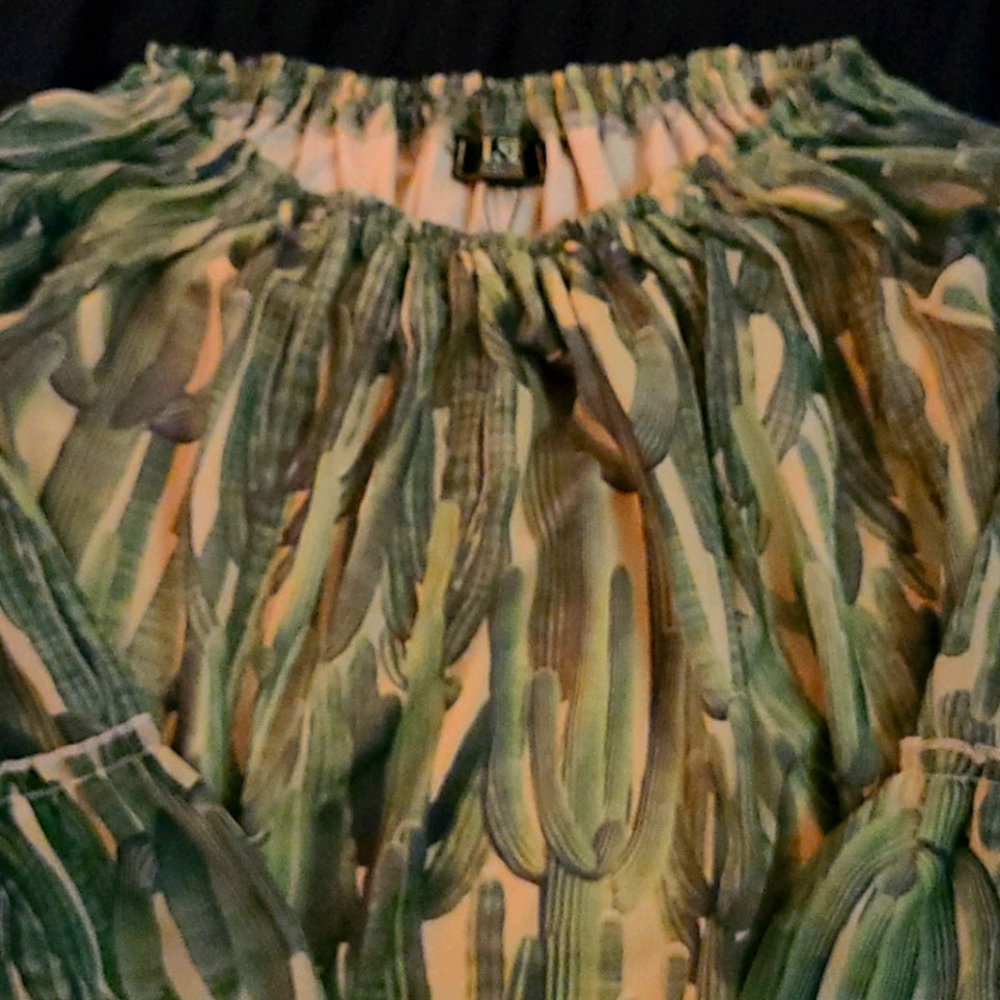 Off the shoulder cactus blouse